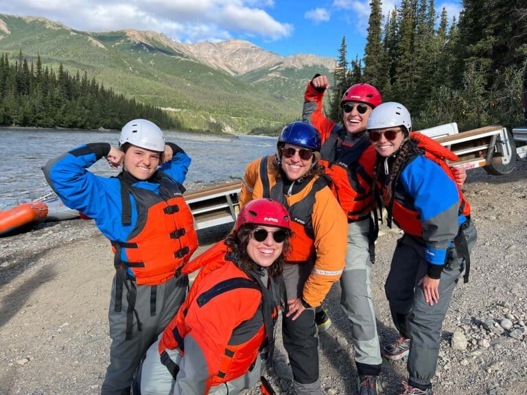group after rafting